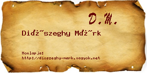 Diószeghy Márk névjegykártya